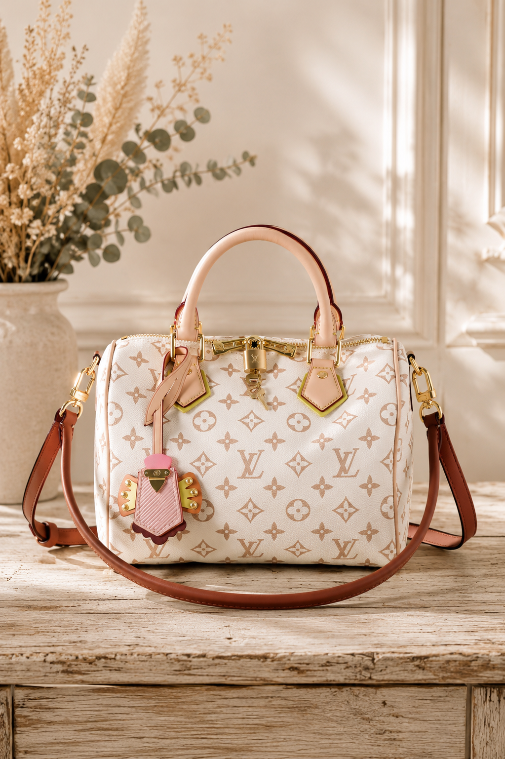 ✨ Upcycled Champagne Luxe Satchel