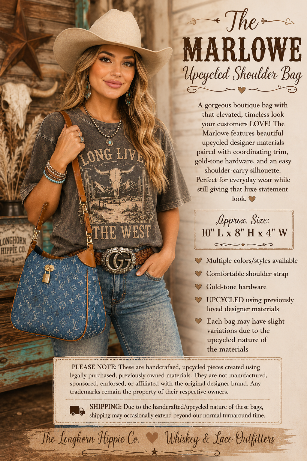 ✨🤎 The Marlowe Upcycled Shoulder Bag ✨👜
