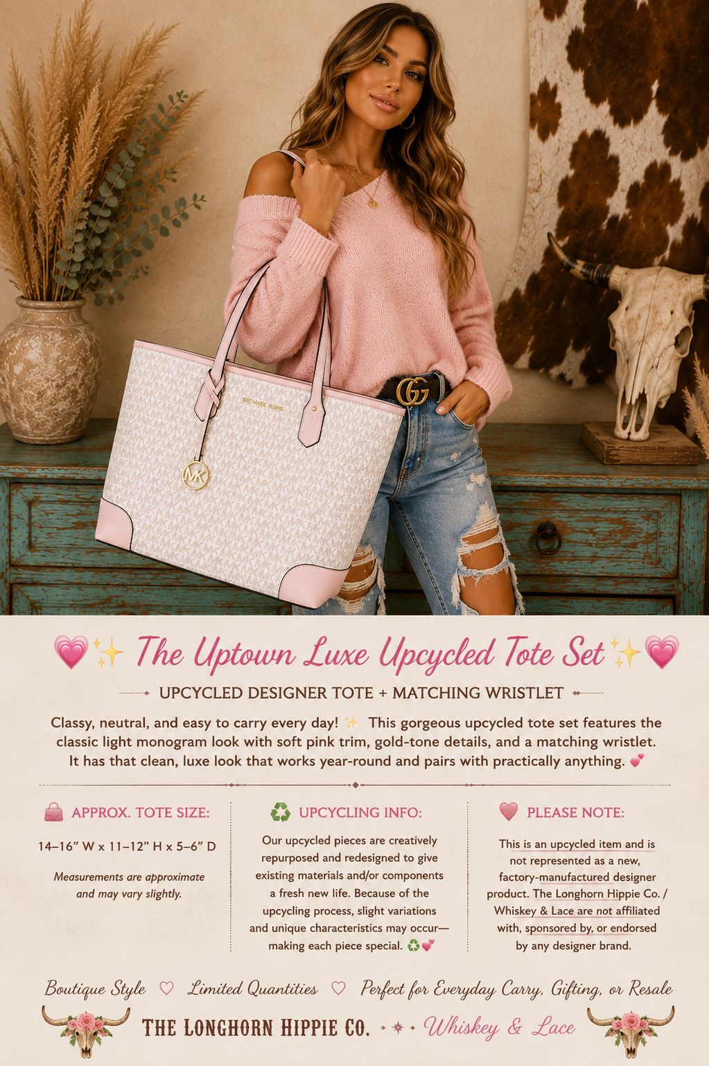 💕 The Uptown Luxe Upcycled Tote Bundle ✨👜