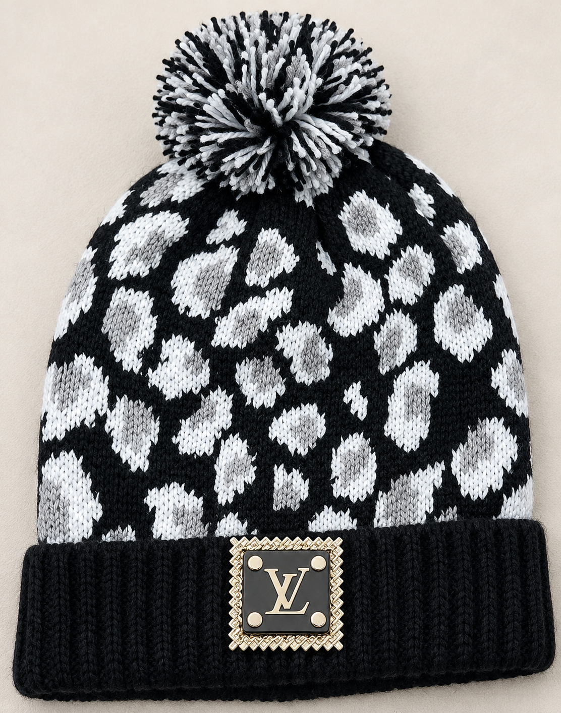 ✨ Upcycled Luxe Pom Beanie