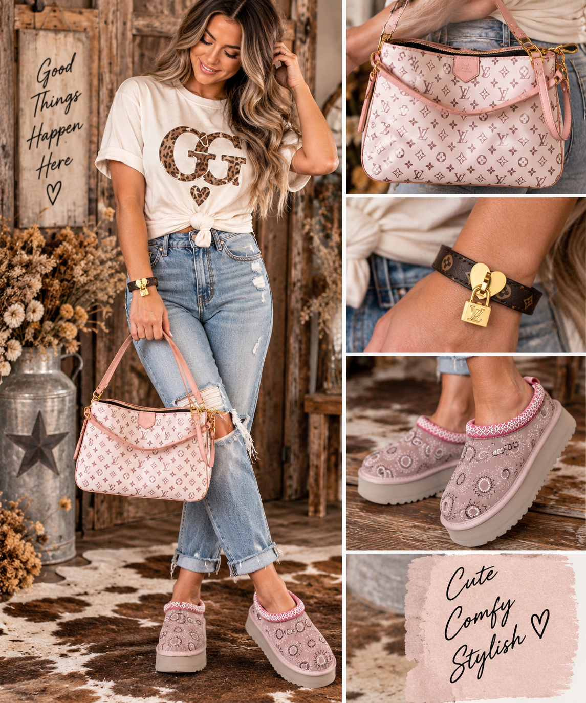 💕✨ Upcycled Blush Monogram Luxe Bundle ✨💕
