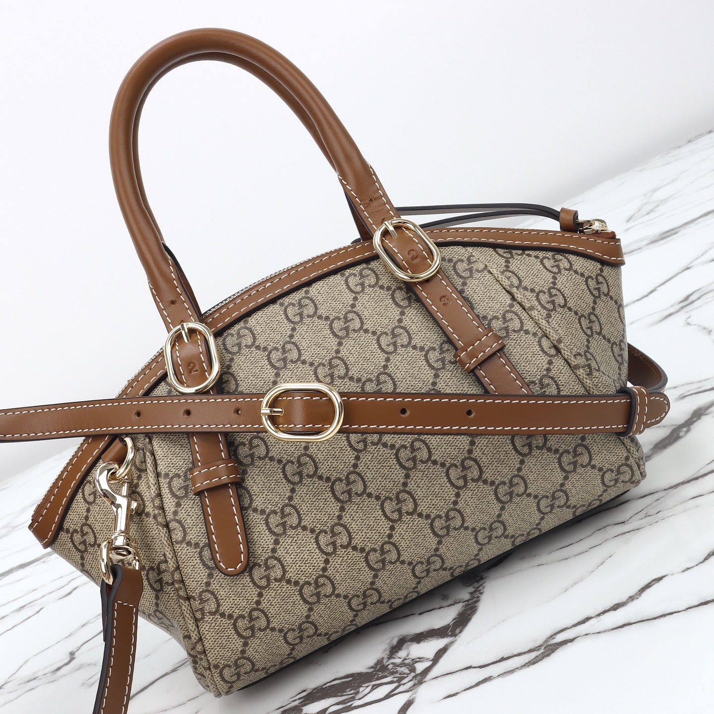 ✨🤎 The Madison Luxe Upcycled Monogram Buckle Satchel 🤎✨