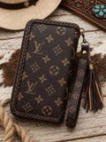 Braiden's Western Fringe Upcycled Wristlet/Wallet🤎✨